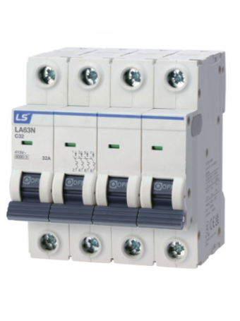 MCB LS 4P 6A 6kA ( LA63N )