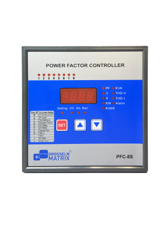 Bộ điều khiển tụ bù 08 Cấp DROSSELN MATRIX PFC-8S