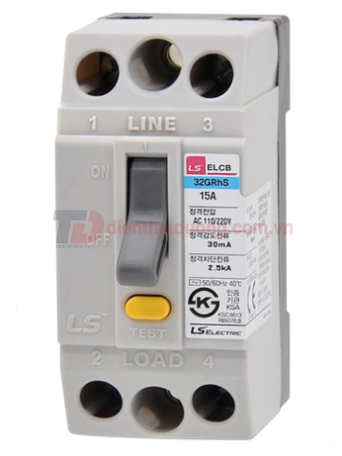 ELCB LS 2P 15A 2.5kA 30mA ( 32GRhS )
