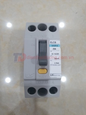ELCB LS 2P 20A 30mA 2.5kA ( 32GRhS )