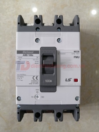 MCCB LS 3P 100A 37kA chỉnh dòng 0.7-0.85-1.0 x In ( ABS103c FMU )