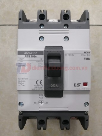 MCCB LS 3P 50A 37kA chỉnh dòng 0.7-0.85-1.0 x In ( ABS103c FMU )