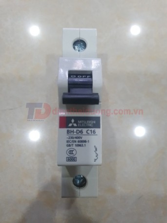 MCB MITSUBISHI 1P 16A 6kA ( BH-D6 )