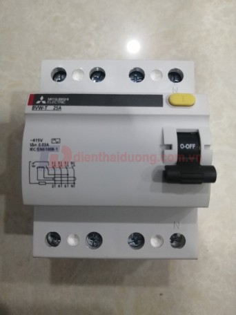 RCCB MITSUBISHI 4P 25A 30mA/100mA/300mA ( BVW-T )