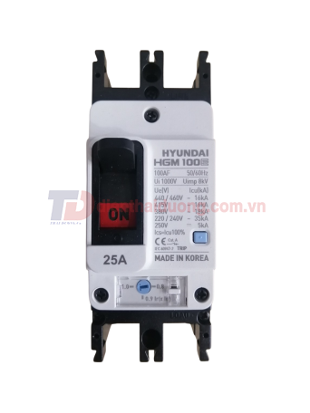 MCCB HYUNDAI 2P 25A 35kA ( HGM100E-F )