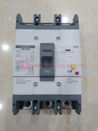 ELCB LS 3P 150A 100/200/500mA 26kA  ( EBN203c )