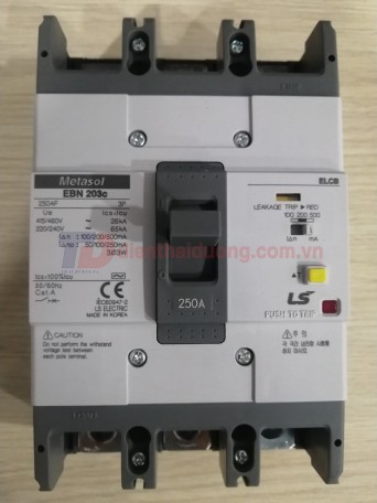 ELCB LS 3P 250A 100/200/500mA 26kA  ( EBN203c )
