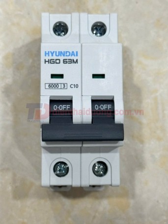 MCB HYUNDAI 2P 10A 6kA ( HGD63M )