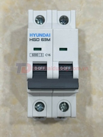 MCB HYUNDAI 2P 16A 6kA ( HGD63M )