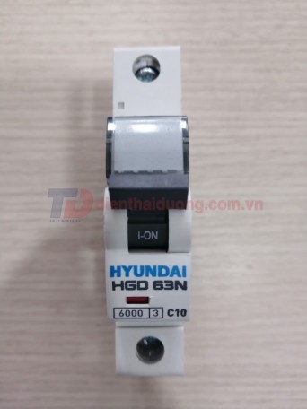 MCB HYUNDAI 1P 10A 6kA ( HGD63N )