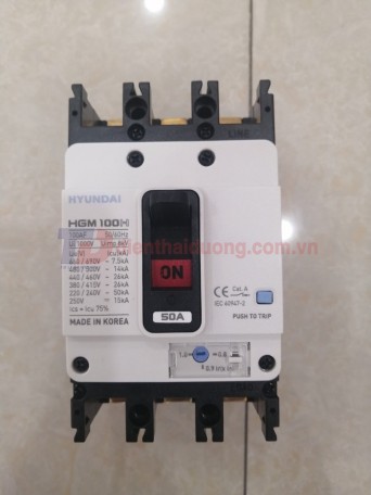 MCCB HYUNDAI 3P 50A 26kA  ( HGM100H-F )