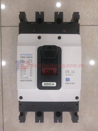 MCCB HYUNDAI 3P 250A 45kA ( HGM400E-F )