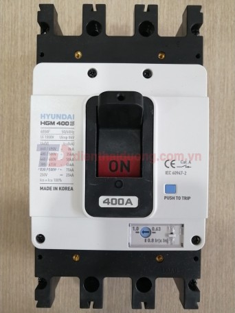 MCCB HYUNDAI 3P 400A 65kA ( HGM400S-F )