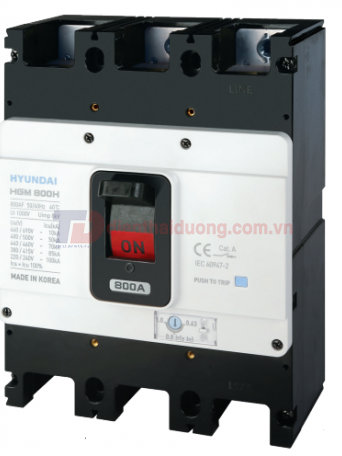MCCB HYUNDAI 3P 630A 85kA ( HGM630H-F )