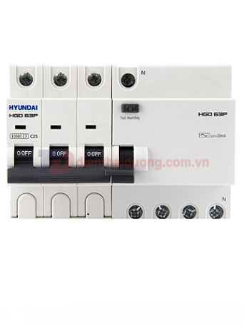 RCBO HYUNDAI 3P+N 6A 30mA 10kA ( HRO63P )
