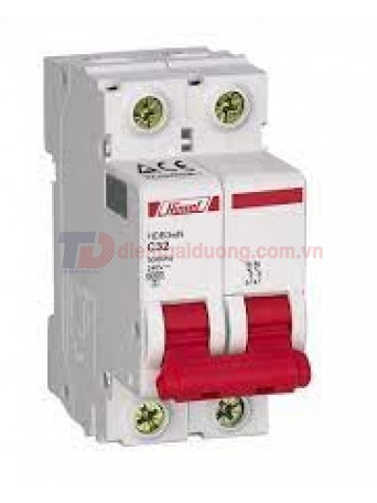 MCB HIMEL 2P 6A 6kA ( HDB3WN2C6 )