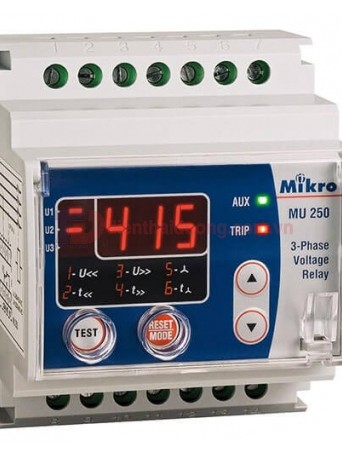 Relay bảo vệ điện áp đa tính năng Mikro MU250-415V 