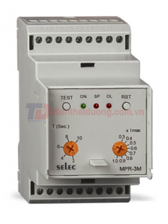 Rơ le bảo vệ động cơ 3 pha 3 dây SELEC MPR-3M-2-230V