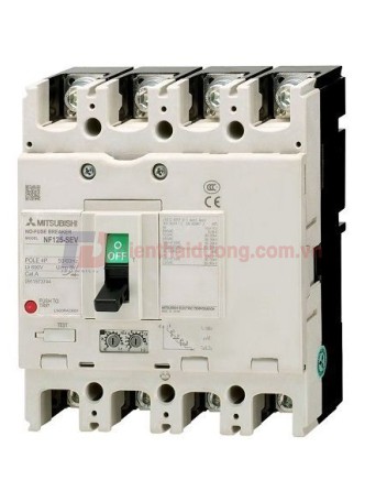 MCCB MITSUBISHI 4P 32A 70kA chỉnh dòng 0.5-1.0*In ( NF125-HEV )