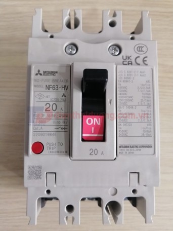 MCCB MITSUBISHI 3P 20A 10kA ( NF63-HV )