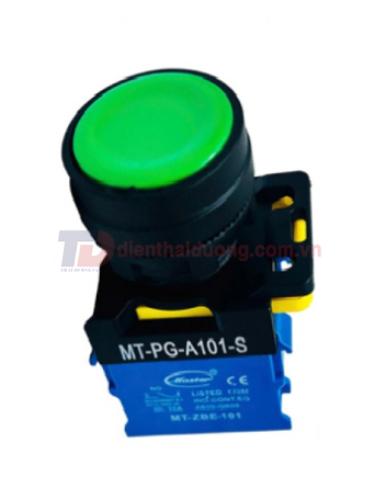 Nút nhấn ON MASTER màu xanh lá Ø22 loại tự nhả ( MT-PG-A101-S )