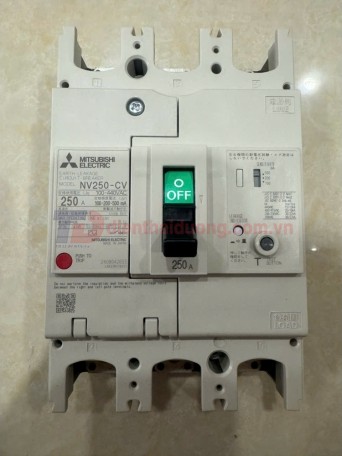 ELCB MITSUBISHI 3P 250A 25kA 30mA hoặc 1.2.500mA ( NV250-CV )