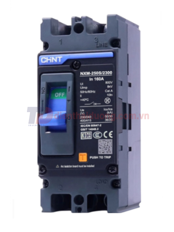 MCCB CHINT 2P 50A 25kA ( NXM-125S/2300 )