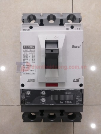 MCCB LS 3P 630A 65kA chỉnh dòng điện tử 13 bước từ 0.4~1.0 x In ( TS630N ETS33 )