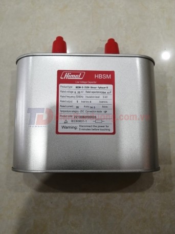 Tụ bù vuông Himel 1P 5KVAr 250V ( HBSM00250000501D )
