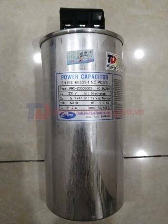 Tụ bù khô SAMWHA 1P 5KVAr 230V ( RMC-235050KS )