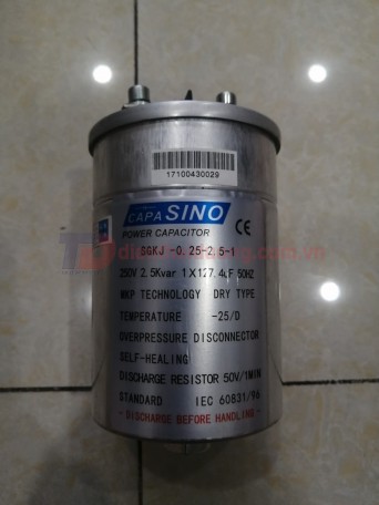 TỤ BÙ KHÔ SINO 1P 2.5KVAr 250V ( SGKJ-0.25-2.5-1 )