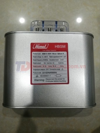 Tụ bù vuông Himel 3P 10KVAr 450V ( HBSM00450001003D )