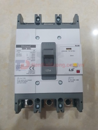 ELCB LS 3P 125A 100/200/500mA 26kA  ( EBN203c )