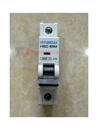 MCB HYUNDAI 1P 16A 6kA ( HGD63M )