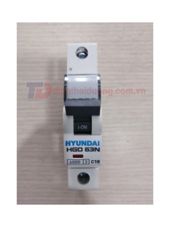 MCB HYUNDAI 1P 10A 6kA ( HGD63N )