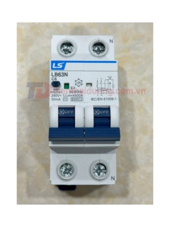 RCBO LS 1P+N 6A 6KA 30mA  ( LB63N )