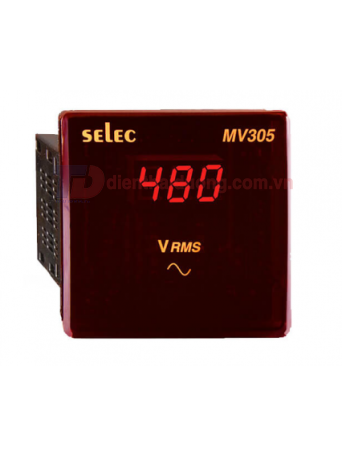 Đồng hồ đo điện áp SELEC MV305, size: 96x96