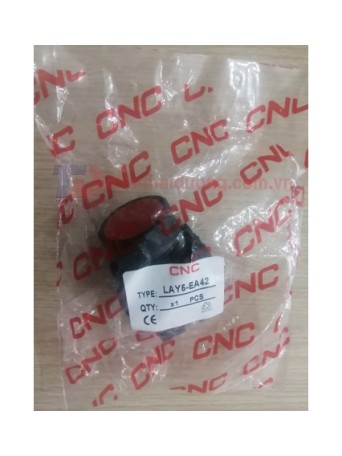 Nút nhấn không đèn CNC màu đỏ 1NC Ø25 ( LAY5-EA42 )