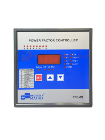 Bộ điều khiển tụ bù 08 Cấp DROSSELN MATRIX PFC-8S