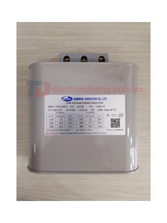 Tụ bù dầu SAMWHA 3P 10KVAr 415V ( SMS-4150100KT )