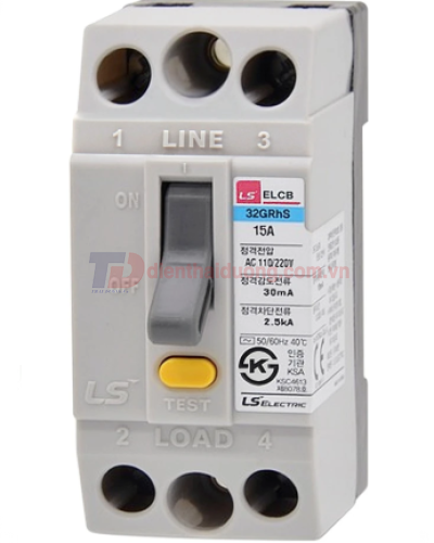 ELCB LS 2P 15A 2.5kA 30mA ( 32GRhS )