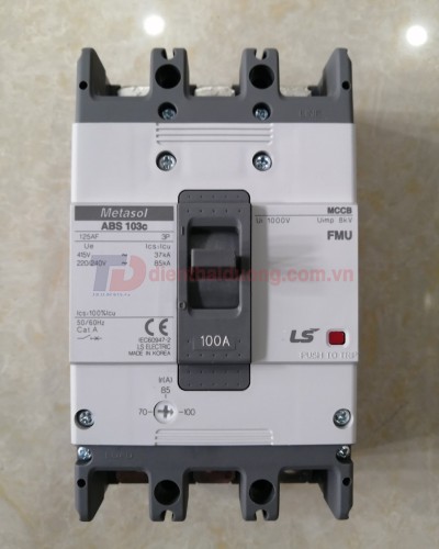 MCCB LS 3P 100A 37kA chỉnh dòng 0.7-0.85-1.0 x In ( ABS103c FMU )
