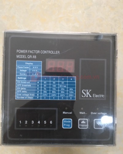 Bộ điều khiển tụ bù 06 cấp SK QR-X6 