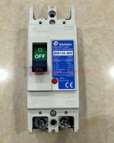 MCCB SHIHLIN 2P 50A 10kA ( BM100-MN )