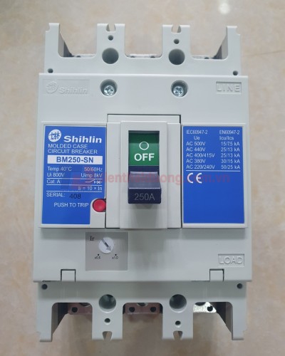 MCCB SHIHLIN 3P 250A 30kA ( BM250-SN )