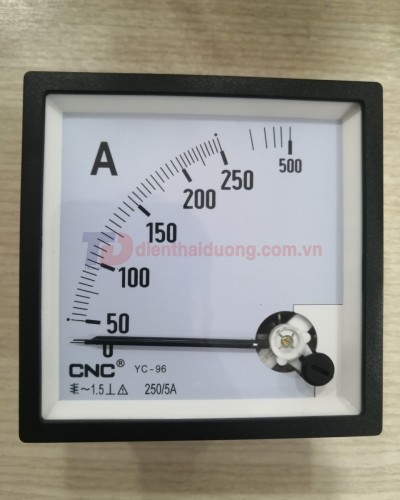 Đồng hồ Ampe 250/5A, size: 96x96 ( YC-96 )