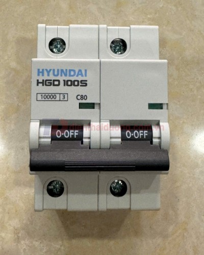 MCB HYUNDAI 2P 80A 10kA ( HGD100S )