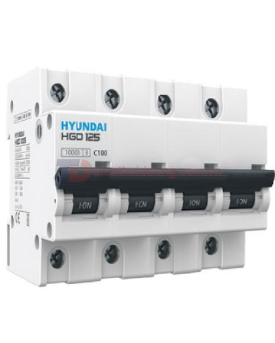 MCB HYUNDAI 4P 100A 10kA ( HGD125 )