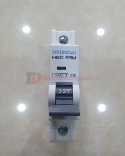MCB HYUNDAI 1P 10A 6kA ( HGD63M )