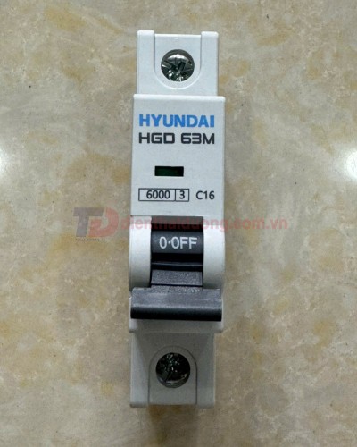 MCB HYUNDAI 1P 16A 6kA ( HGD63M )